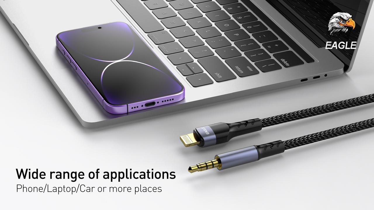 3.5 mm to lightning aux cable