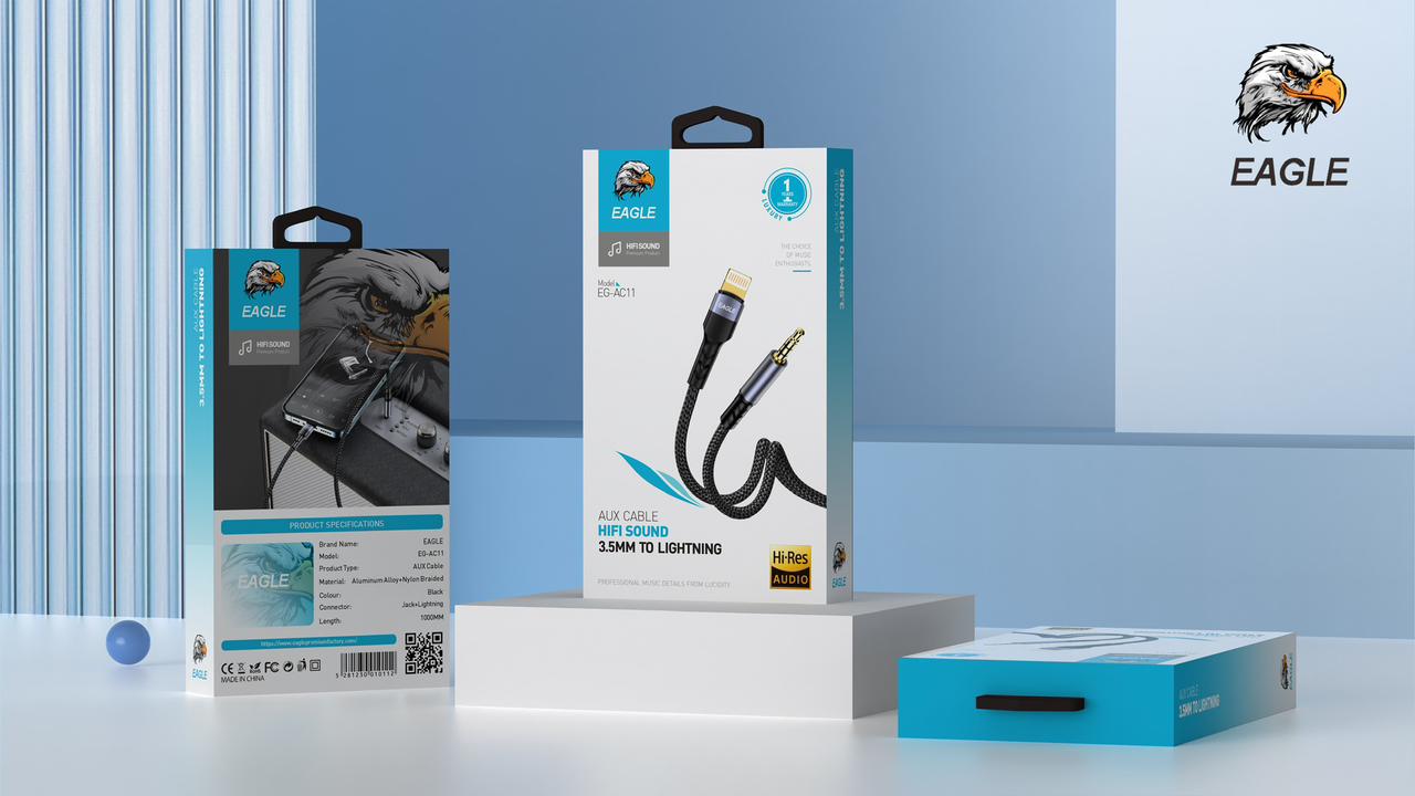 3.5 mm to lightning aux cable