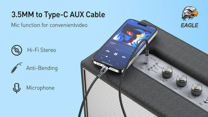 3.5 mm to TYPE C aux cable