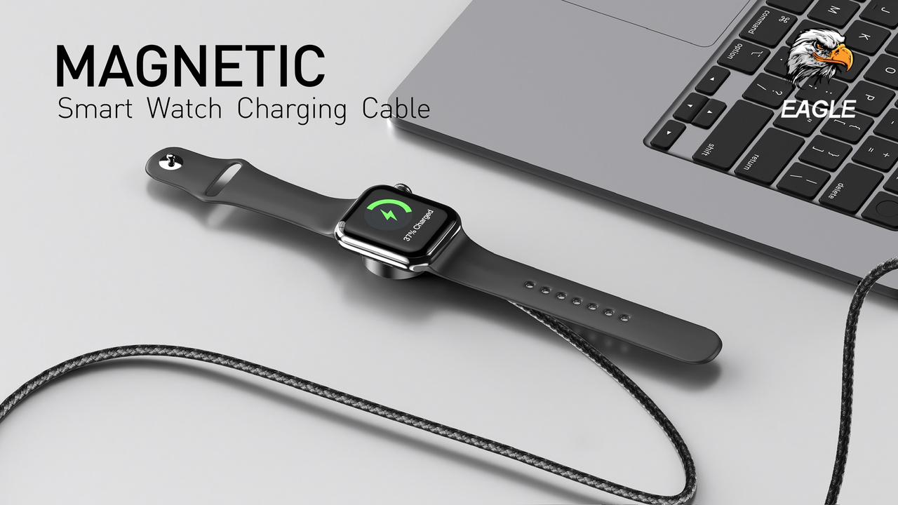 Magnetic smart watch charging cable for iWATCH